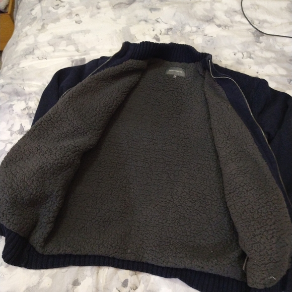 Size M fleece knitted warm zip up Denver Hayes winter sweater - Picture 7 of 16